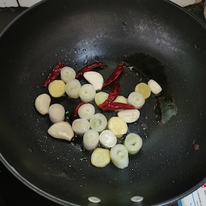 宫保鸡丁里有什么？ 大葱，姜，大蒜和干辣椒炒，静的宫保鸡丁