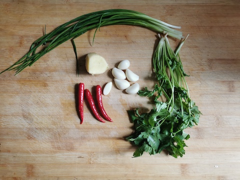 Preparing fresh ingredients in the professional kitchen