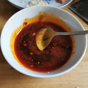 Sauce for homemade Chinese "Armored Flower" Spicy Clams