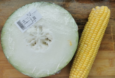 Ingredients for Chinese Winter Melon and Corn Soup