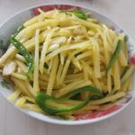 Shredded Potatoes with Green Peppers by Chen Jing