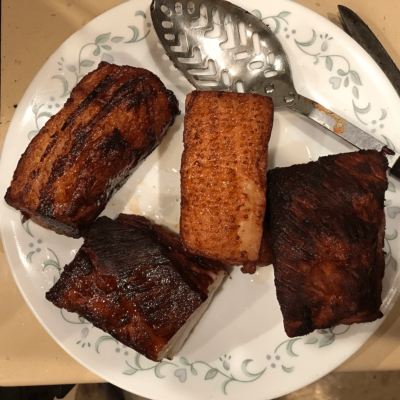 Fresh out of the deep fry, delicious Kou Rou