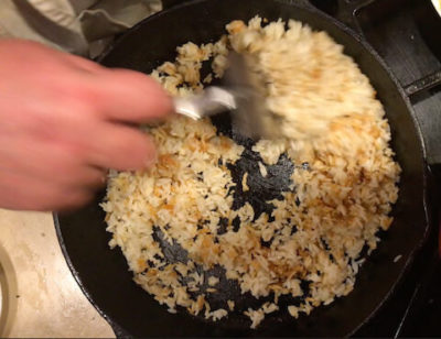 season rice with 1 to 2 tsp light soy sauce
