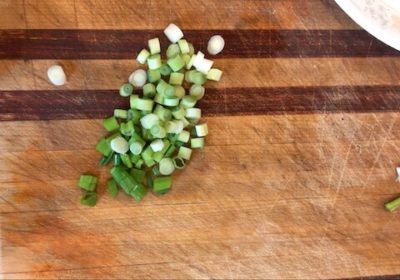 chop scallions