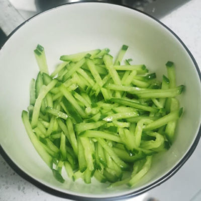 shredded cucumber
