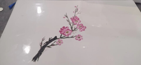 chef training: plum blossom jam painting