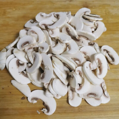 slice the mushroom caps