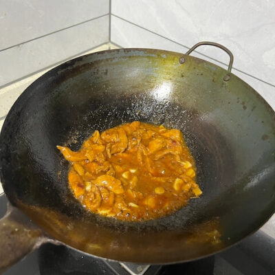 add the broth to simmer the chicken