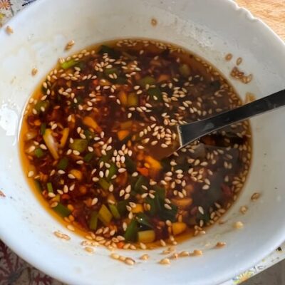 make the broth for Chinese Spicy Chicken