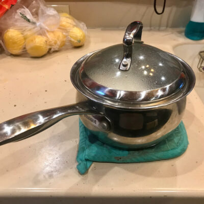 Cover the rice to keep warm and set aside.