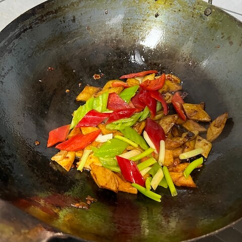 Stir-fried King Oyster Mushrooms with Peppers