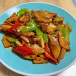 Stir-fried King Oyster Mushrooms with Peppers
