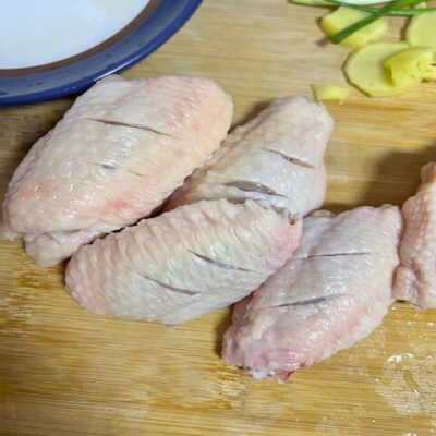 cut slits in the skin to marinate