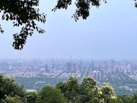 从大蜀山俯瞰安徽合肥