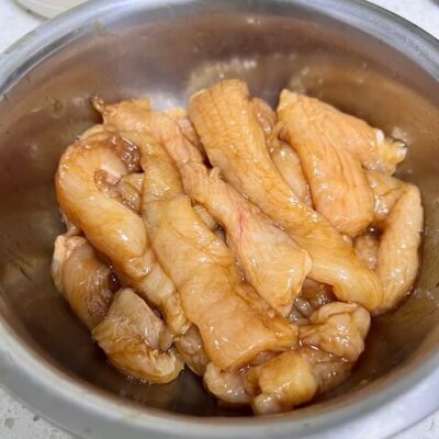 marinate the chicken strips