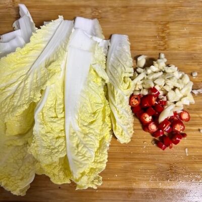 Prepare ingredients for Jing's Steamed Chicken Legs