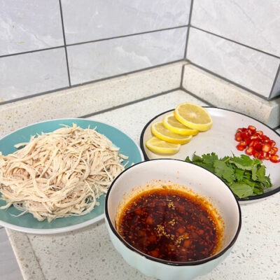 Shred the chicken breast